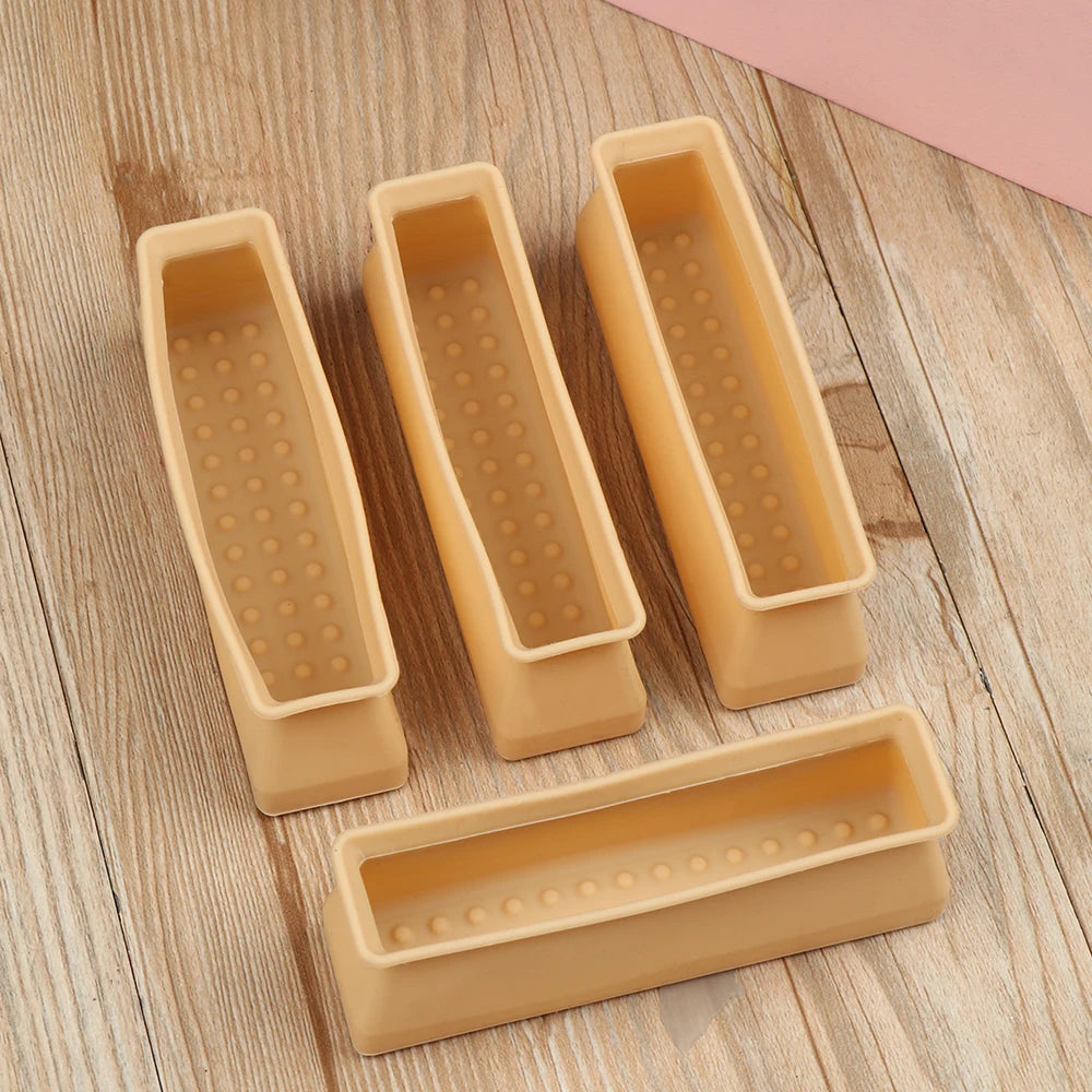 4PCS Silicone Rectangular Feet Cover Furniture Floor Protector Pad anti Slip Chair Leg Caps Wood Sofa Table Child Bed Stopper