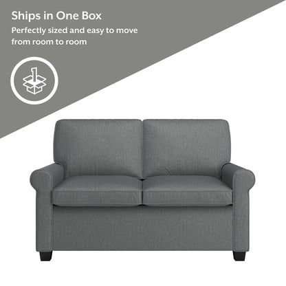 Tatum Twin Sleeper 56.25" Loveseat, Dark Gray