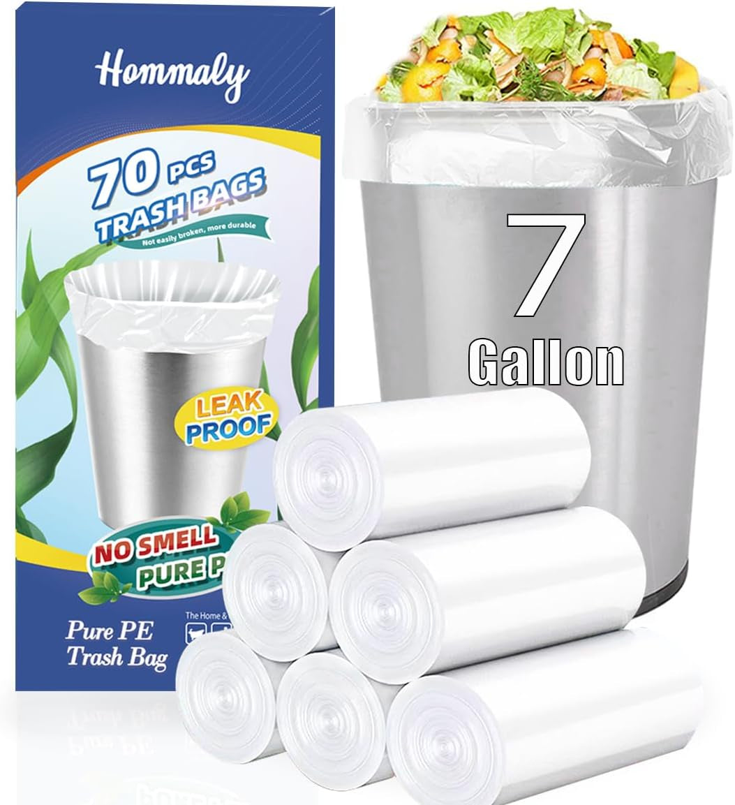 4 Gallon Small Garbage Bags 250 Counts,Trash Bag Bin Liners, 12-15 Liters Bin Bags Wastebasket Bags for Home Office Kitchen Trash Can,Bathroom,Bedroom 5 Color