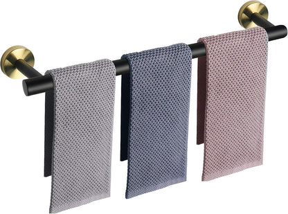 Bath Towel Bar, Thicken Stainless Steel Shower Towel Rack Holder Wall Mounted for Bathroom, 9-Lnch Overall Length-7-Lnch Usable Hanging Space (1 Pack, Chrome Finish)