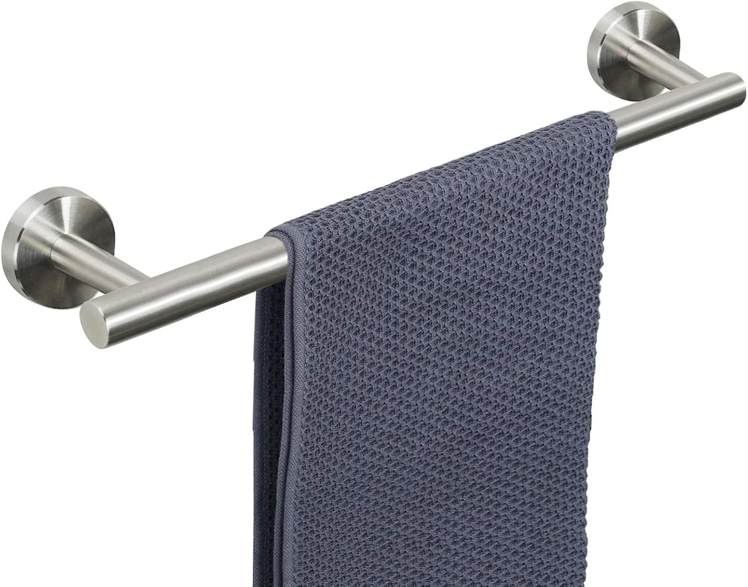 Bath Towel Bar, Thicken Stainless Steel Shower Towel Rack Holder Wall Mounted for Bathroom, 9-Lnch Overall Length-7-Lnch Usable Hanging Space (1 Pack, Chrome Finish)