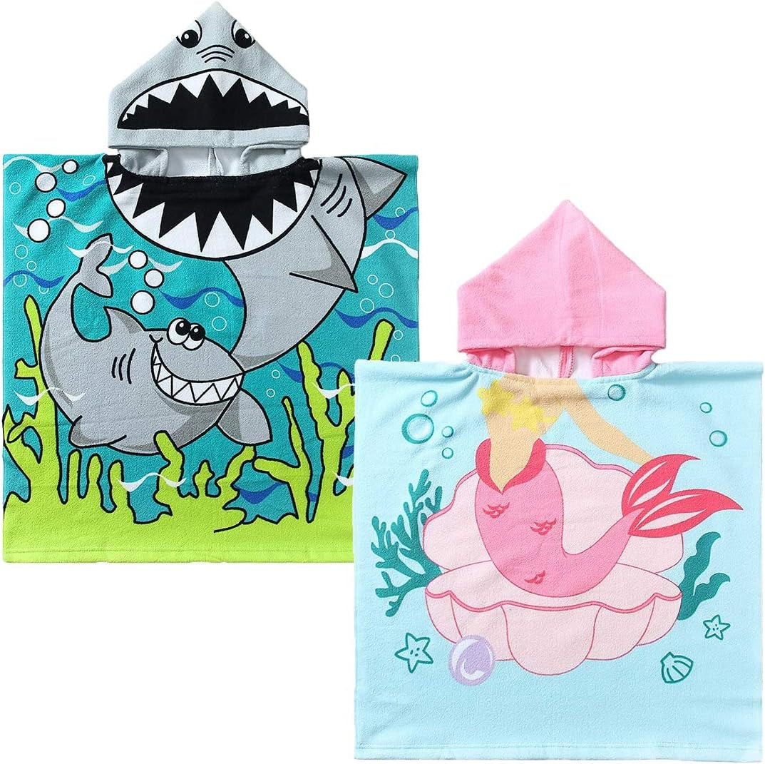 Dinosaur Bath Towel for Toddler Boys, Pool Hooded Towel for Kids, Hooded Bath Beach Towel Poncho for Bath/Pool/Beach Swim Cover