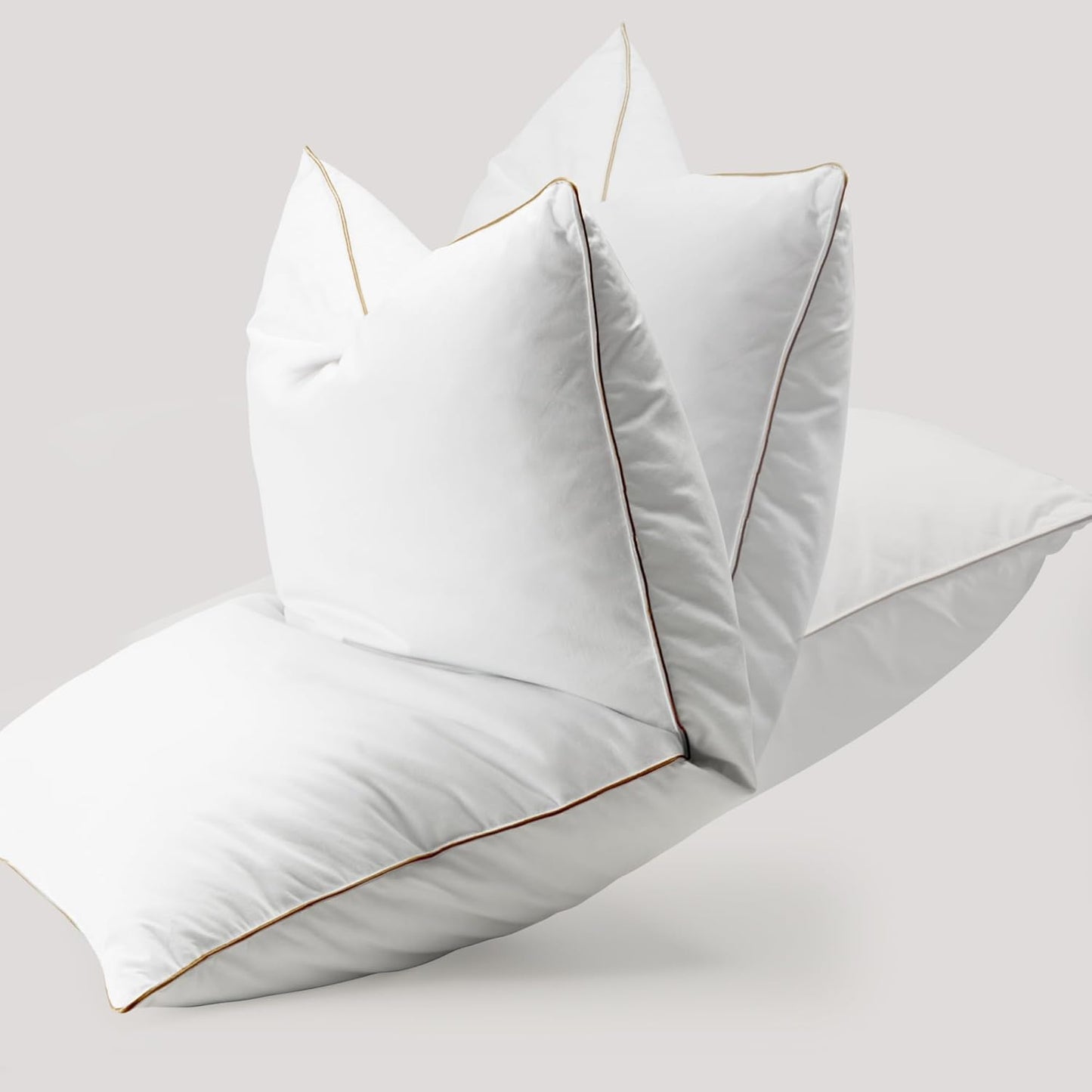 Goose Feather Pillows, Bed Pillows, Queen Size Set of 2, Hotel Pillows for Sleeping, White Pillows Soft down Alternative Pillows 20X30