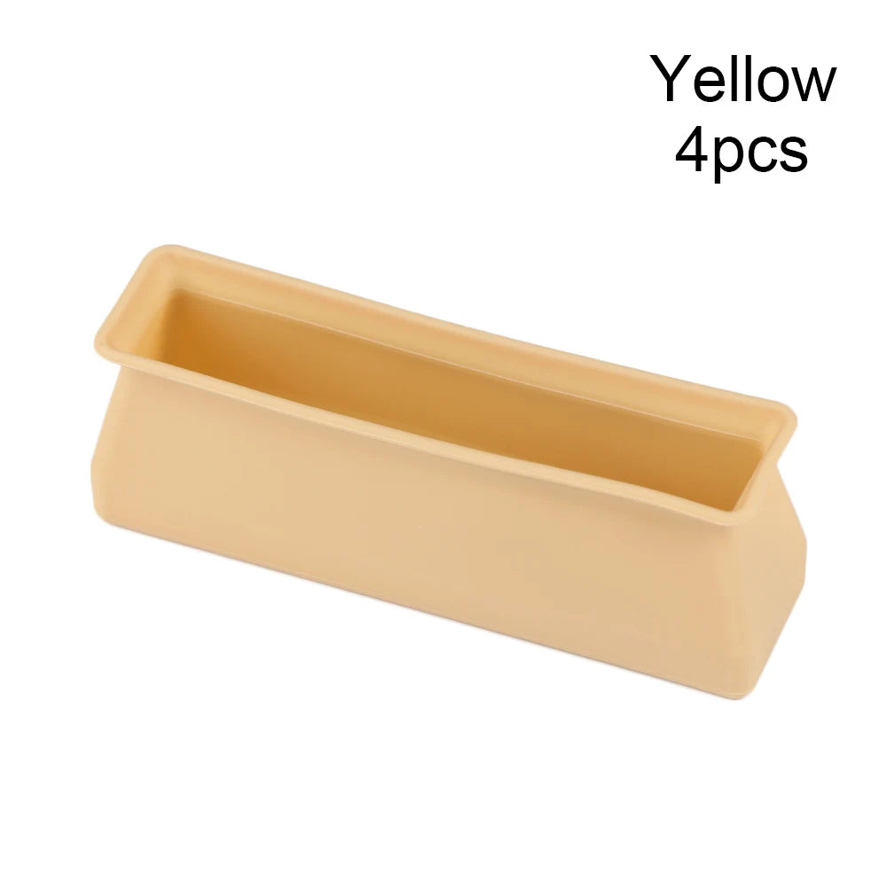 4PCS Silicone Rectangular Feet Cover Furniture Floor Protector Pad anti Slip Chair Leg Caps Wood Sofa Table Child Bed Stopper