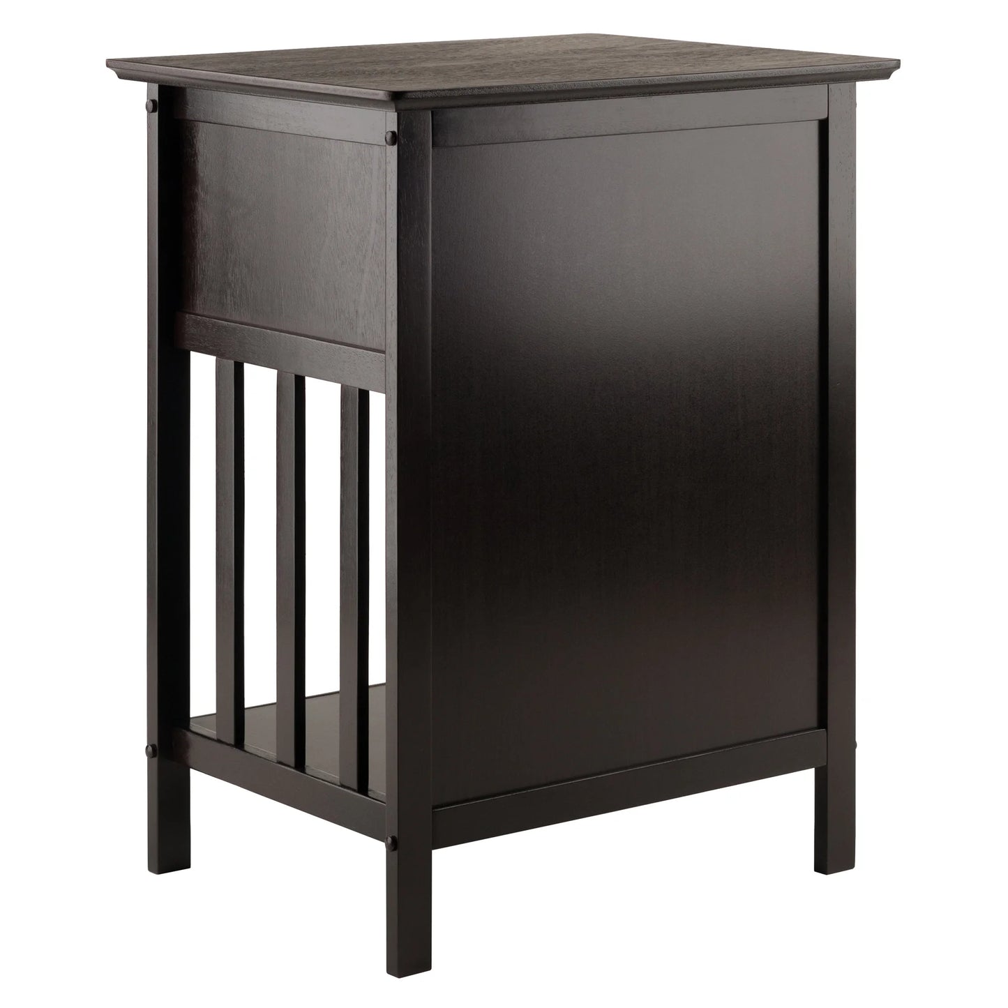 Marcel 1-Drawer Nightstand, Coffee Finish